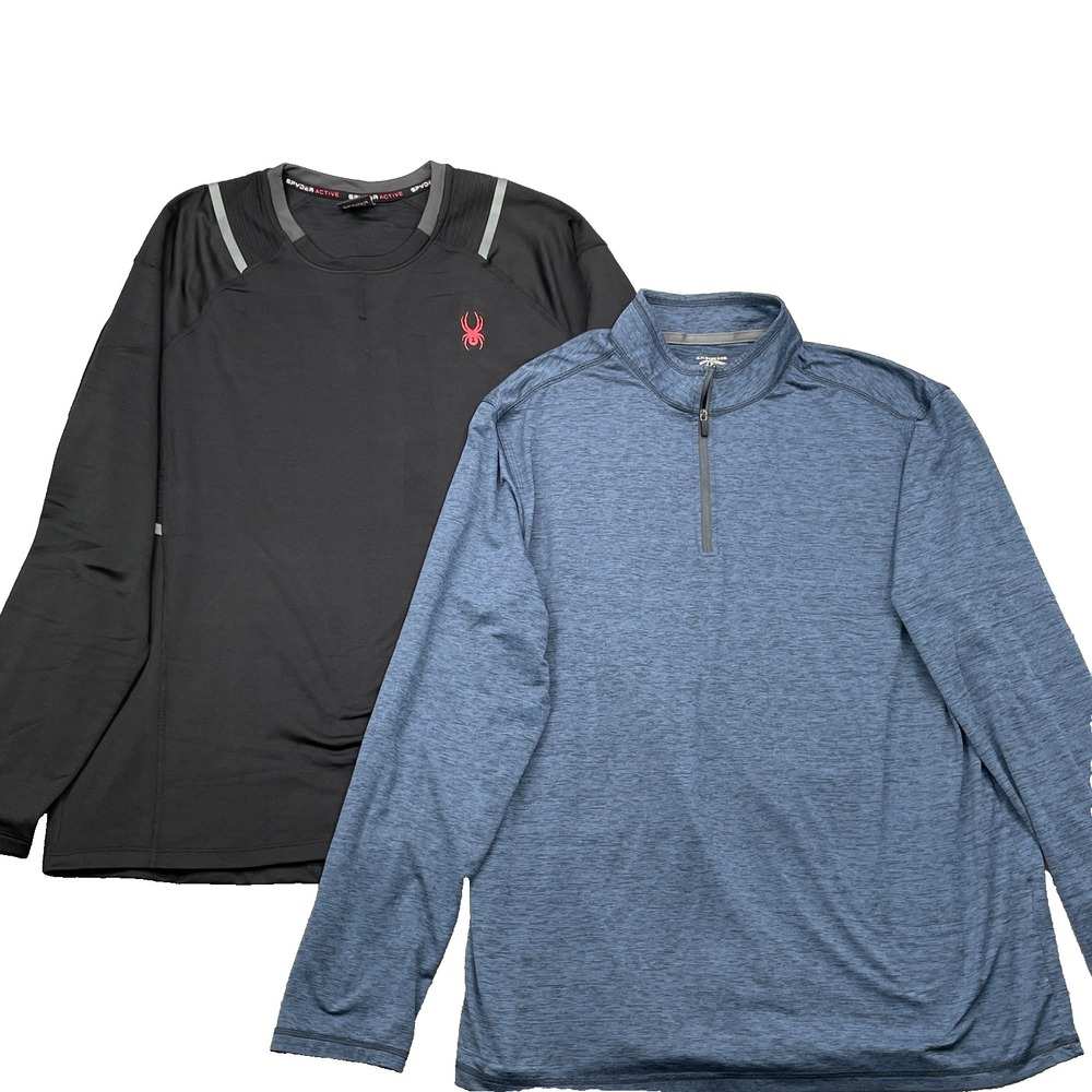 Spyder G.H. Bass T-Shirt Men's LOT of 2 Performance Trainning Running Sportswear